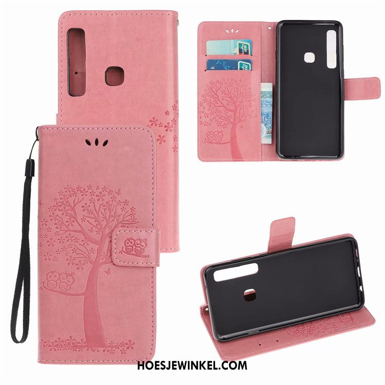 Samsung Galaxy A9 2018 Hoesje Anti-fall Leren Etui Mobiele Telefoon, Samsung Galaxy A9 2018 Hoesje Ster Kat