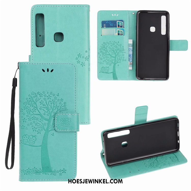 Samsung Galaxy A9 2018 Hoesje Anti-fall Leren Etui Mobiele Telefoon, Samsung Galaxy A9 2018 Hoesje Ster Kat