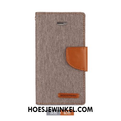 Samsung Galaxy A9 2018 Hoesje Canvas Bescherming Ster, Samsung Galaxy A9 2018 Hoesje Portemonnee Rood