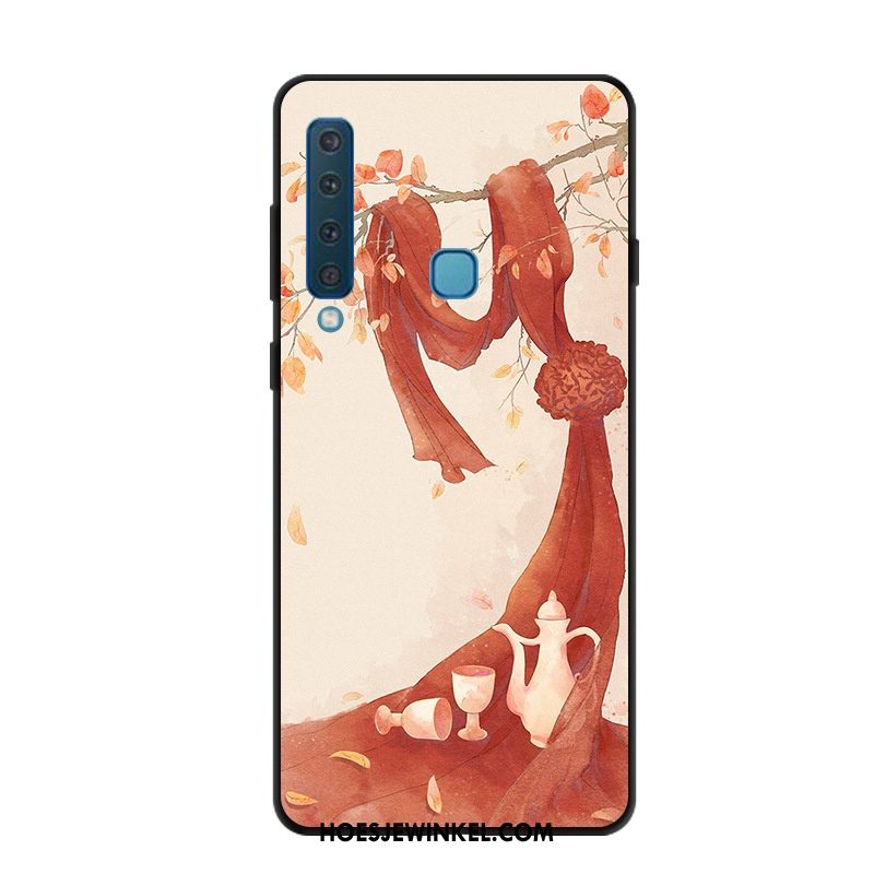 Samsung Galaxy A9 2018 Hoesje Hoes Blauw Scheppend, Samsung Galaxy A9 2018 Hoesje Ster Trend