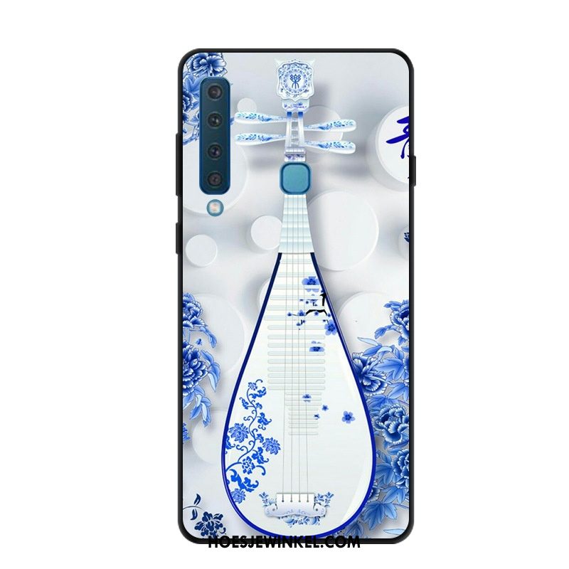 Samsung Galaxy A9 2018 Hoesje Hoes Blauw Scheppend, Samsung Galaxy A9 2018 Hoesje Ster Trend