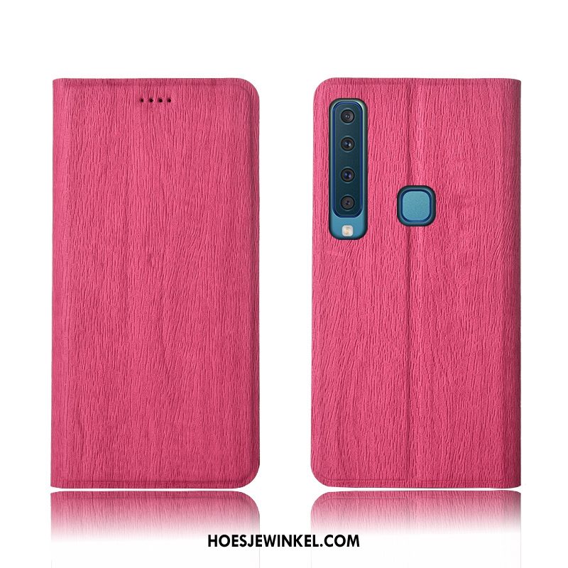 Samsung Galaxy A9 2018 Hoesje Hoes Leren Etui Patroon, Samsung Galaxy A9 2018 Hoesje Blauw Mobiele Telefoon