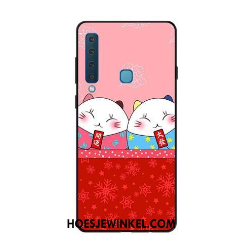 Samsung Galaxy A9 2018 Hoesje Kleur Rijkdom Zacht, Samsung Galaxy A9 2018 Hoesje Kat Hoes