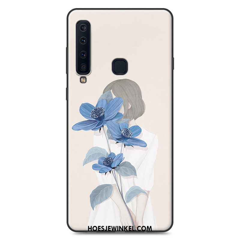 Samsung Galaxy A9 2018 Hoesje Siliconen Ster Blauw, Samsung Galaxy A9 2018 Hoesje Hoes Zacht