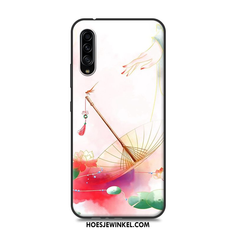 Samsung Galaxy A90 5g Hoesje Bescherming Chinese Stijl Hoes, Samsung Galaxy A90 5g Hoesje Roze Mobiele Telefoon