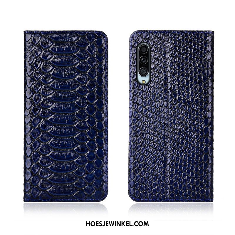 Samsung Galaxy A90 5g Hoesje Clamshell Patroon Anti-fall, Samsung Galaxy A90 5g Hoesje Leren Etui Siliconen