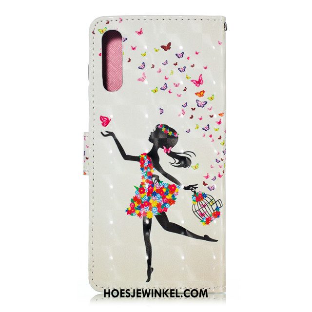 Samsung Galaxy A90 5g Hoesje Leren Etui Mobiele Telefoon Bescherming, Samsung Galaxy A90 5g Hoesje Zwart Ster