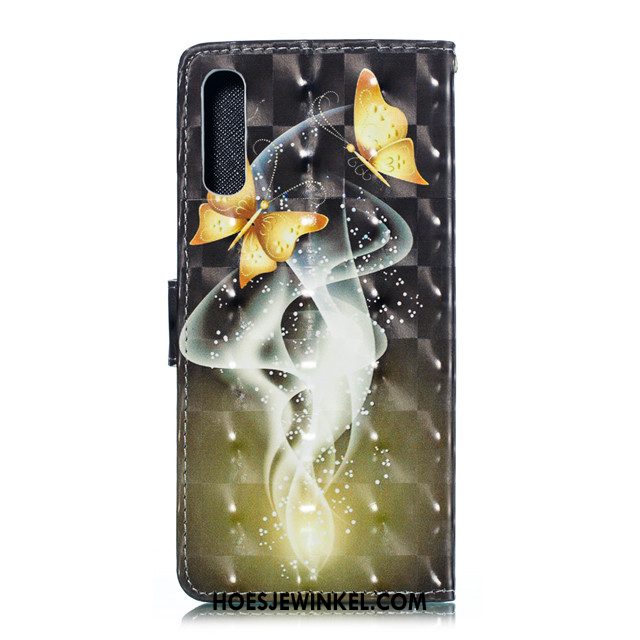 Samsung Galaxy A90 5g Hoesje Leren Etui Mobiele Telefoon Bescherming, Samsung Galaxy A90 5g Hoesje Zwart Ster