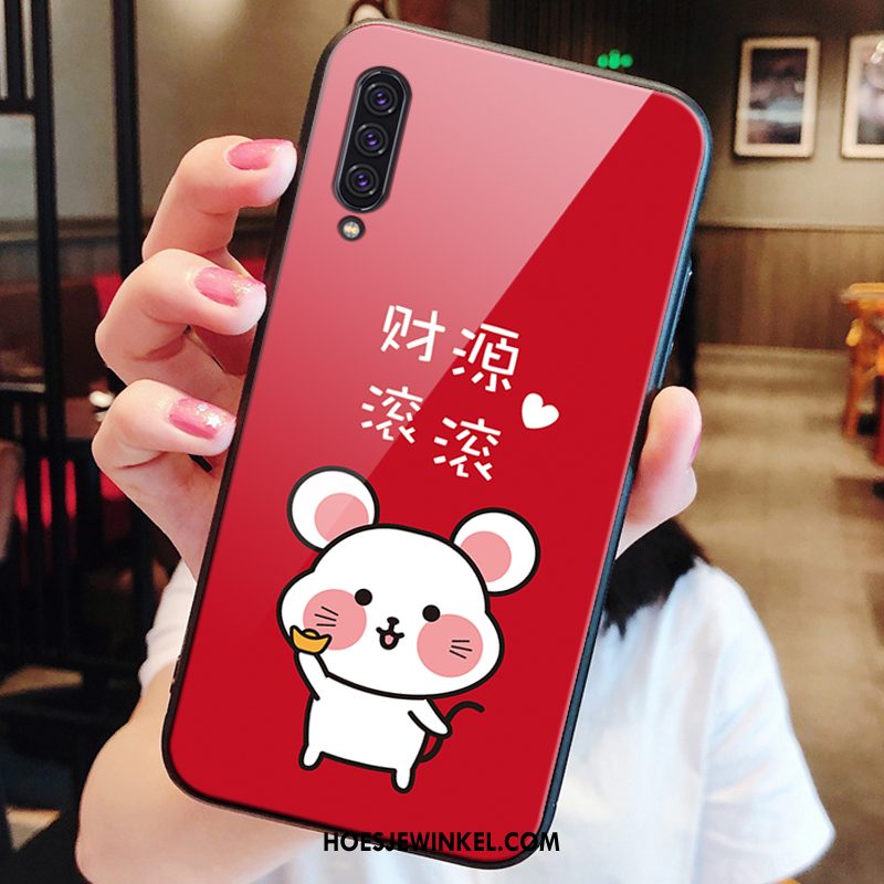 Samsung Galaxy A90 5g Hoesje Lovers Rood Ster, Samsung Galaxy A90 5g Hoesje Glas Nieuw