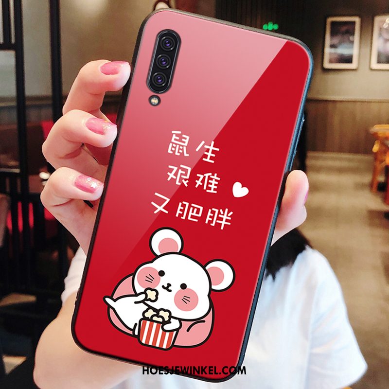 Samsung Galaxy A90 5g Hoesje Lovers Rood Ster, Samsung Galaxy A90 5g Hoesje Glas Nieuw