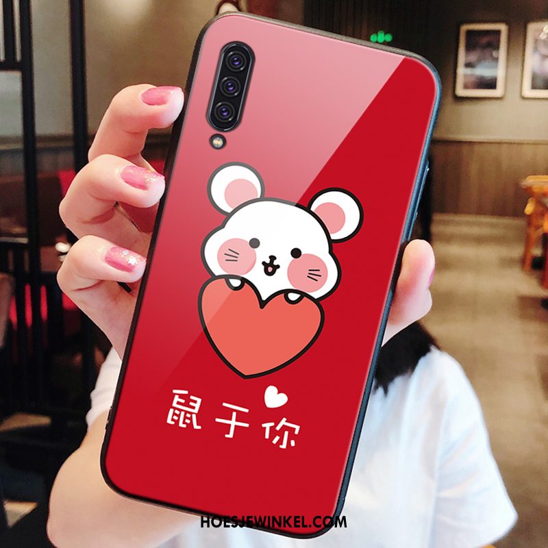 Samsung Galaxy A90 5g Hoesje Lovers Rood Ster, Samsung Galaxy A90 5g Hoesje Glas Nieuw