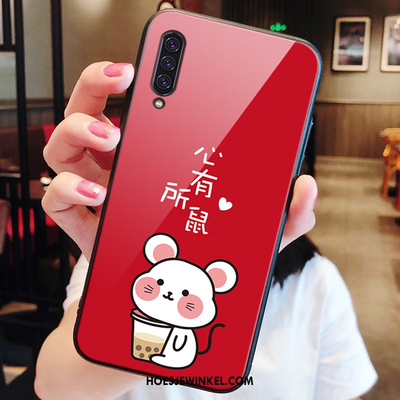 Samsung Galaxy A90 5g Hoesje Lovers Rood Ster, Samsung Galaxy A90 5g Hoesje Glas Nieuw