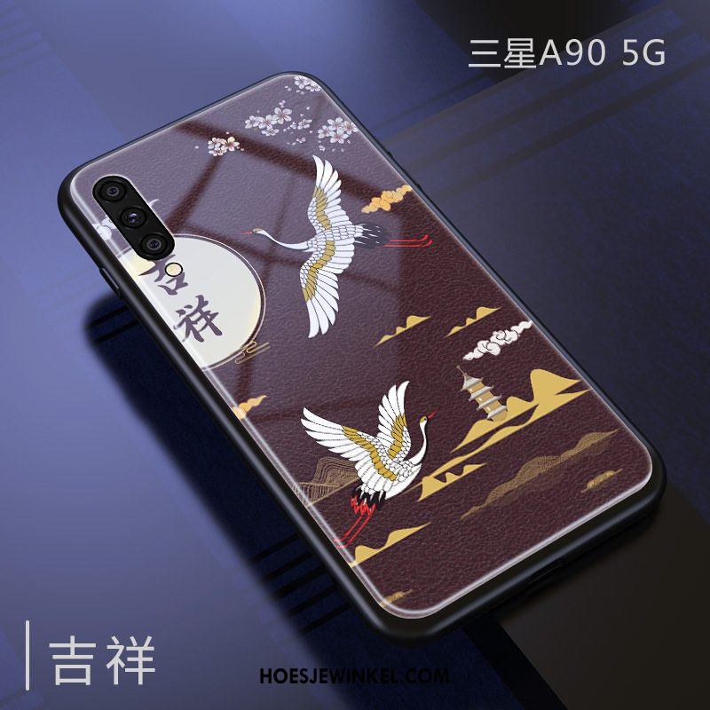 Samsung Galaxy A90 5g Hoesje Wind Trend Spiegel, Samsung Galaxy A90 5g Hoesje Chinese Stijl Net Red