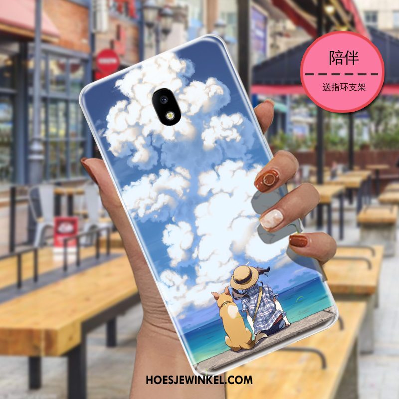 Samsung Galaxy J3 2017 Hoesje Blauw All Inclusive Zacht, Samsung Galaxy J3 2017 Hoesje Sterrenhemel Siliconen