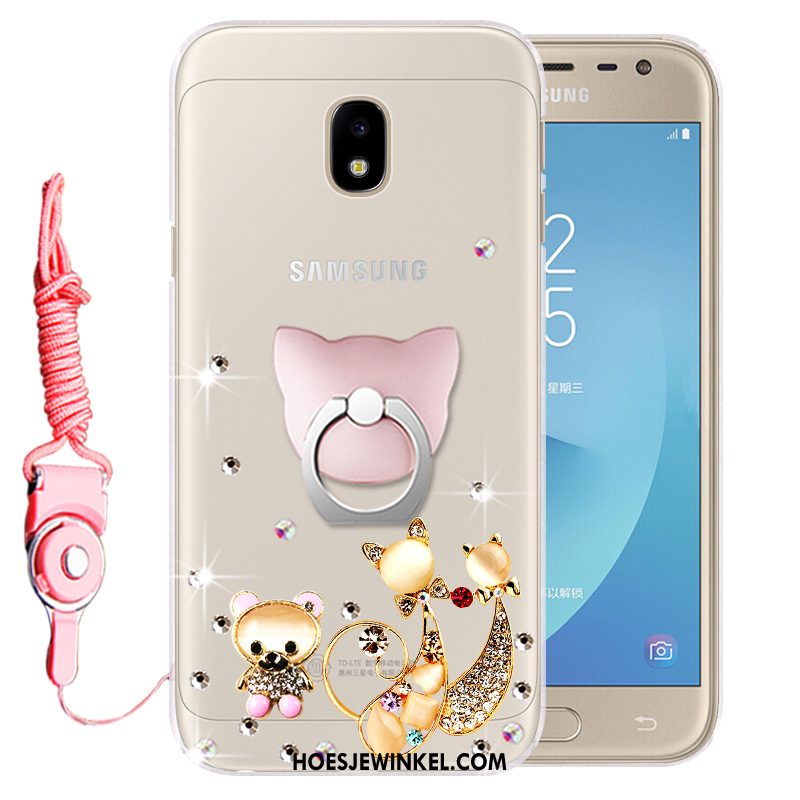 Samsung Galaxy J3 2017 Hoesje Blauw Anti-fall Bescherming, Samsung Galaxy J3 2017 Hoesje Zacht Hoes