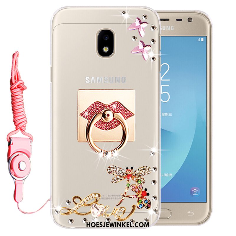 Samsung Galaxy J3 2017 Hoesje Blauw Anti-fall Bescherming, Samsung Galaxy J3 2017 Hoesje Zacht Hoes