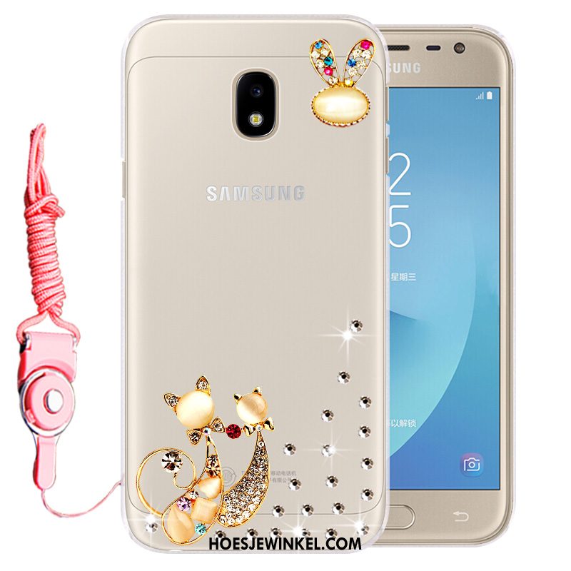 Samsung Galaxy J3 2017 Hoesje Blauw Anti-fall Bescherming, Samsung Galaxy J3 2017 Hoesje Zacht Hoes