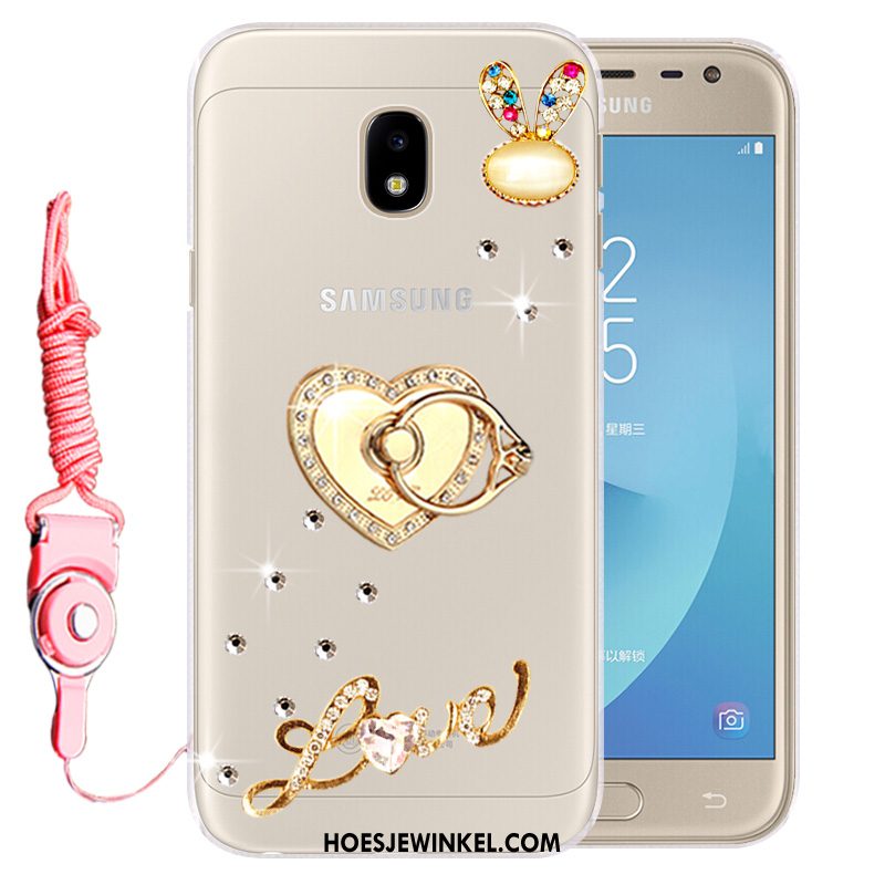 Samsung Galaxy J3 2017 Hoesje Blauw Anti-fall Bescherming, Samsung Galaxy J3 2017 Hoesje Zacht Hoes