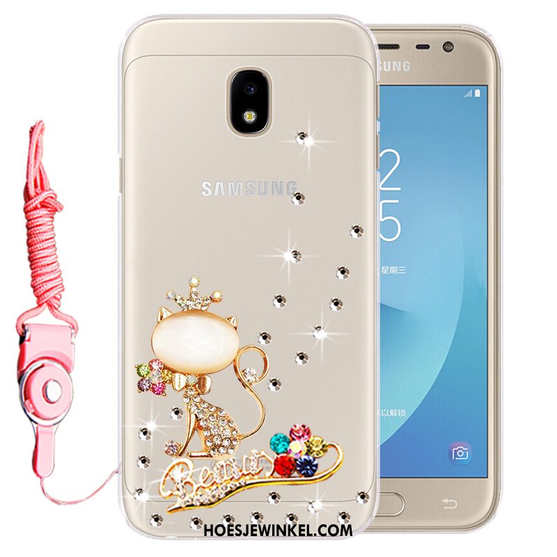 Samsung Galaxy J3 2017 Hoesje Blauw Anti-fall Bescherming, Samsung Galaxy J3 2017 Hoesje Zacht Hoes