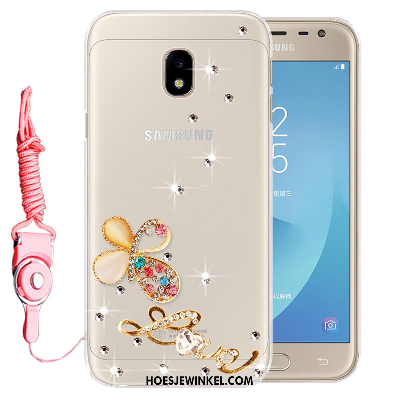 Samsung Galaxy J3 2017 Hoesje Blauw Anti-fall Bescherming, Samsung Galaxy J3 2017 Hoesje Zacht Hoes