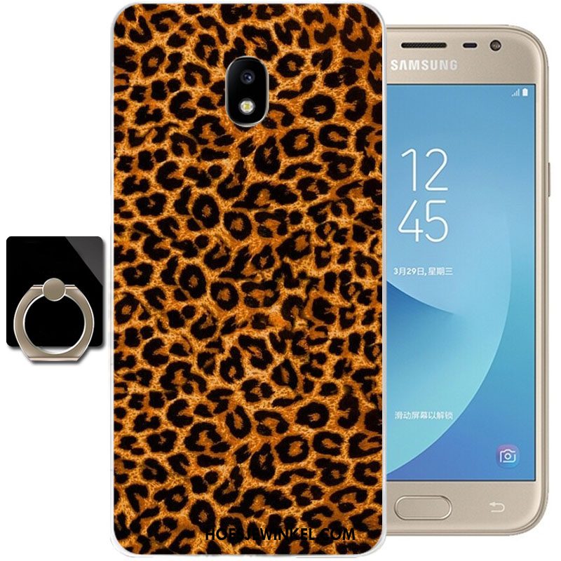 Samsung Galaxy J3 2017 Hoesje Siliconen Anti-fall Blauw, Samsung Galaxy J3 2017 Hoesje Spotprent Mobiele Telefoon