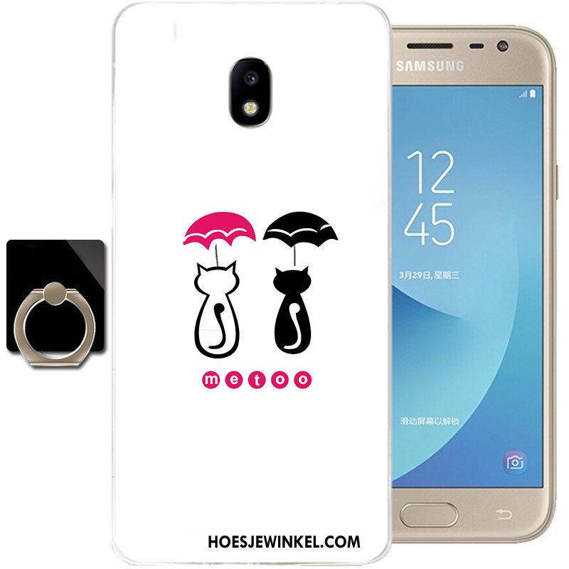 Samsung Galaxy J3 2017 Hoesje Siliconen Anti-fall Blauw, Samsung Galaxy J3 2017 Hoesje Spotprent Mobiele Telefoon