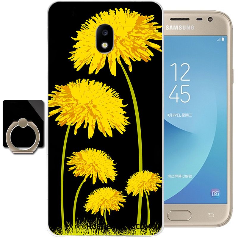 Samsung Galaxy J3 2017 Hoesje Siliconen Anti-fall Blauw, Samsung Galaxy J3 2017 Hoesje Spotprent Mobiele Telefoon