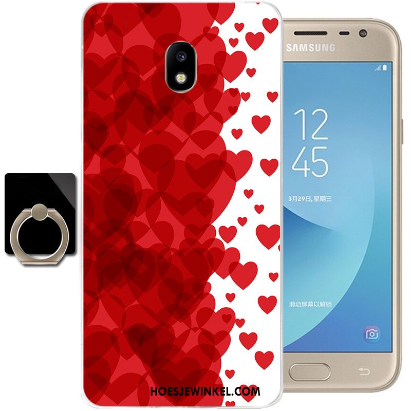 Samsung Galaxy J3 2017 Hoesje Siliconen Anti-fall Blauw, Samsung Galaxy J3 2017 Hoesje Spotprent Mobiele Telefoon