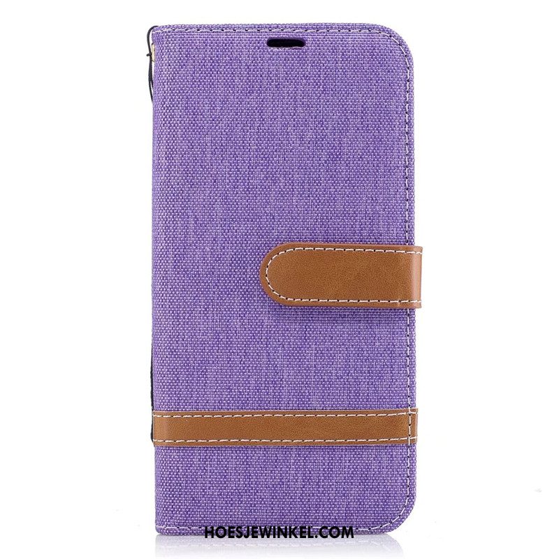 Samsung Galaxy J3 2017 Hoesje Ster Leren Etui Denim, Samsung Galaxy J3 2017 Hoesje Clamshell Bescherming