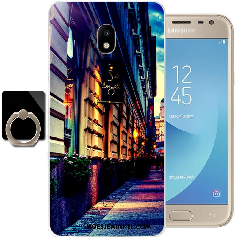 Samsung Galaxy J3 2017 Hoesje Ster Spotprent Zacht, Samsung Galaxy J3 2017 Hoesje Bescherming Geschilderd