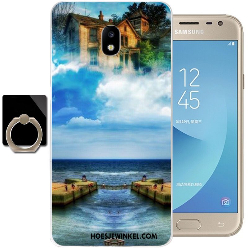 Samsung Galaxy J3 2017 Hoesje Ster Spotprent Zacht, Samsung Galaxy J3 2017 Hoesje Bescherming Geschilderd