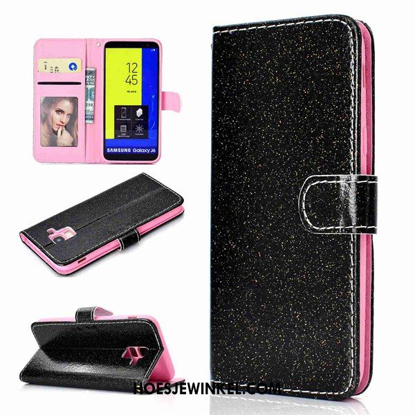 Samsung Galaxy J6 Hoesje Bescherming Purper Hoes, Samsung Galaxy J6 Hoesje Hanger Mobiele Telefoon