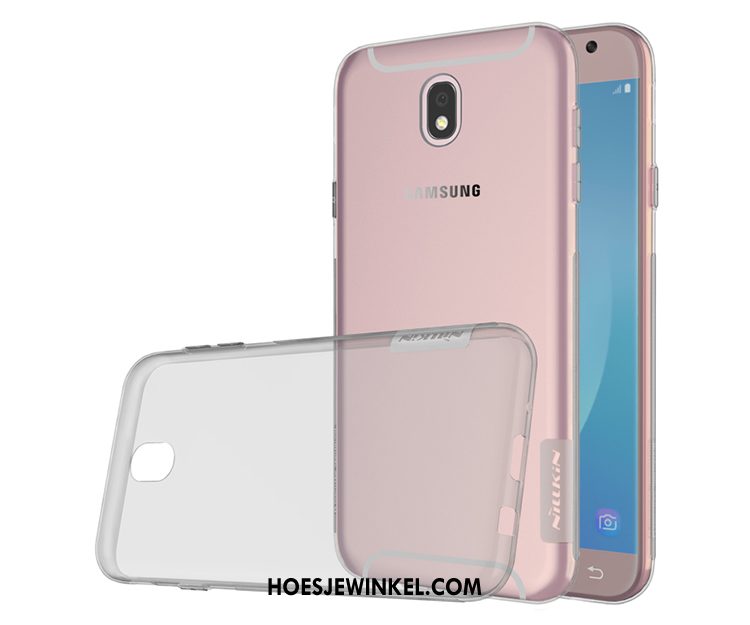 Samsung Galaxy J7 2017 Hoesje Anti-fall Siliconen Goud, Samsung Galaxy J7 2017 Hoesje Hoes Ster Braun