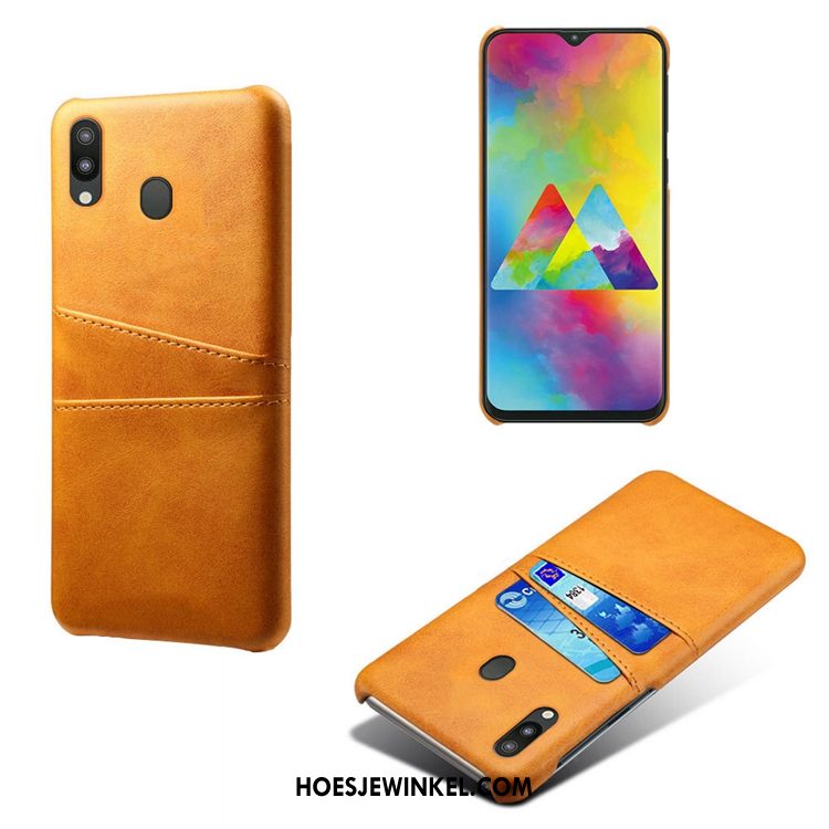 Samsung Galaxy M20 Hoesje Hoes Patroon Leer, Samsung Galaxy M20 Hoesje Ster Kaart