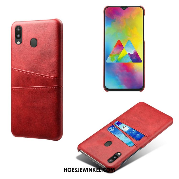 Samsung Galaxy M20 Hoesje Hoes Patroon Leer, Samsung Galaxy M20 Hoesje Ster Kaart