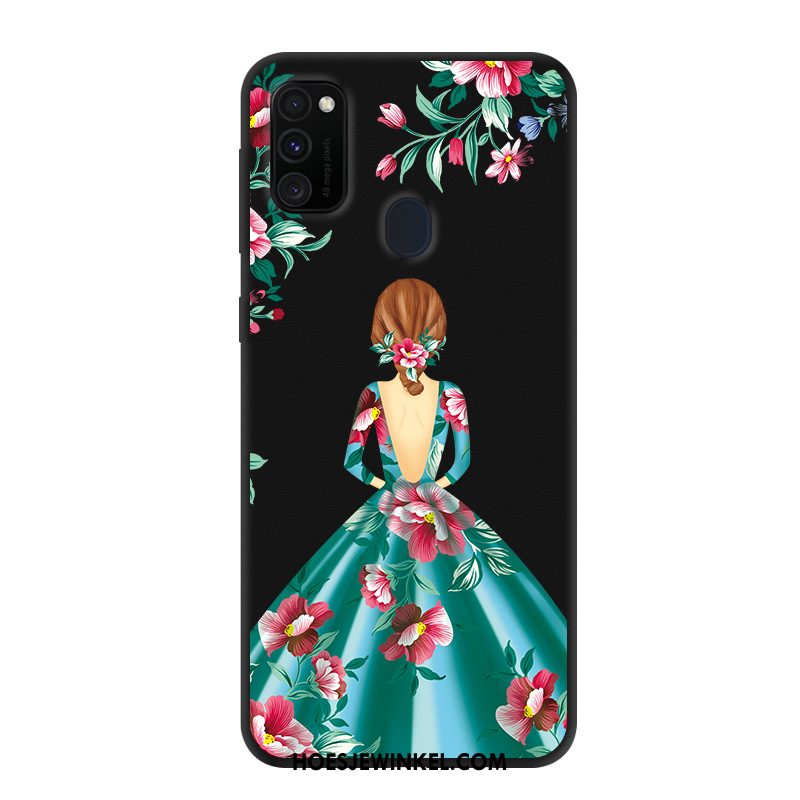 Samsung Galaxy M30s Hoesje Anti-fall Mobiele Telefoon Ster, Samsung Galaxy M30s Hoesje Trend Zwart