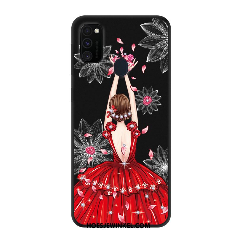 Samsung Galaxy M30s Hoesje Anti-fall Mobiele Telefoon Ster, Samsung Galaxy M30s Hoesje Trend Zwart