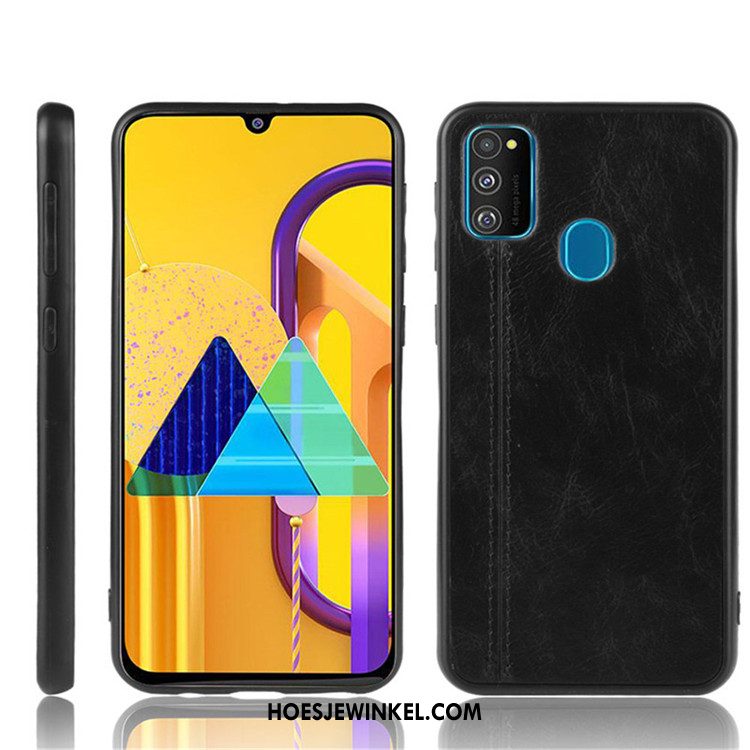 Samsung Galaxy M30s Hoesje Bescherming Hard Mobiele Telefoon, Samsung Galaxy M30s Hoesje Hoes Zwart