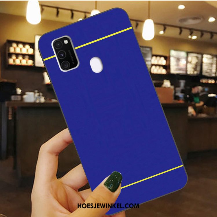 Samsung Galaxy M30s Hoesje Blauw Mobiele Telefoon Siliconenhoesje, Samsung Galaxy M30s Hoesje Anti-fall Bescherming