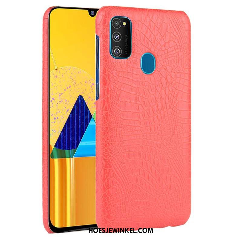 Samsung Galaxy M30s Hoesje Mobiele Telefoon Hoes Ster, Samsung Galaxy M30s Hoesje Patroon Achterklep Orange