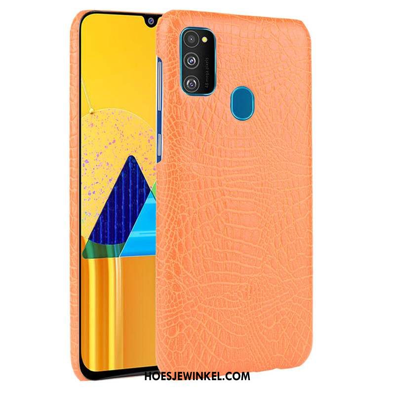 Samsung Galaxy M30s Hoesje Mobiele Telefoon Hoes Ster, Samsung Galaxy M30s Hoesje Patroon Achterklep Orange