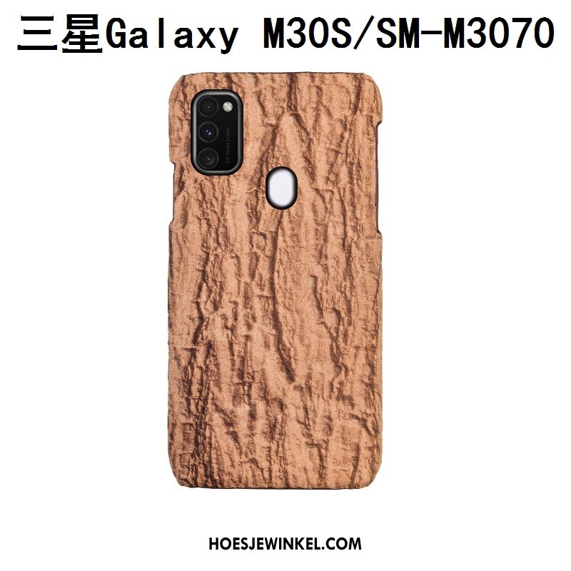 Samsung Galaxy M30s Hoesje Mode Luxe Bescherming, Samsung Galaxy M30s Hoesje Boom Echt Leer