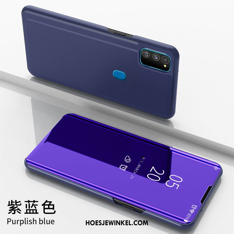 Samsung Galaxy M30s Hoesje Spiegel Purper Mobiele Telefoon, Samsung Galaxy M30s Hoesje Folio Bedrijf