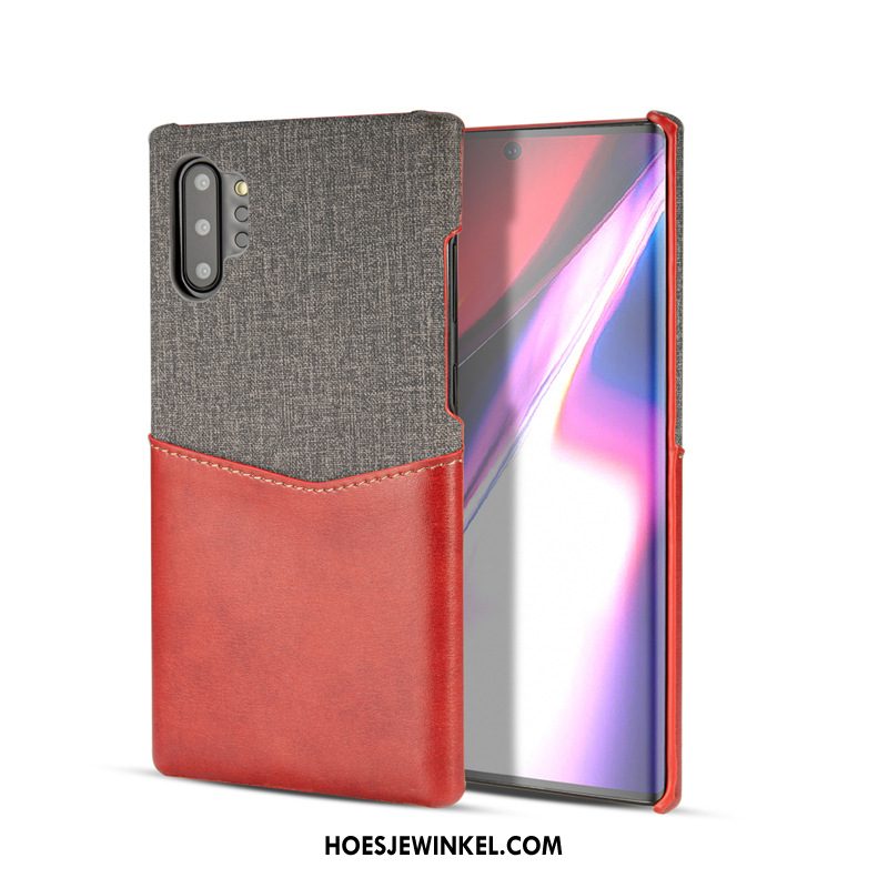 Samsung Galaxy Note 10+ Hoesje Anti-fall Hoes Ster, Samsung Galaxy Note 10+ Hoesje Kaart Rood