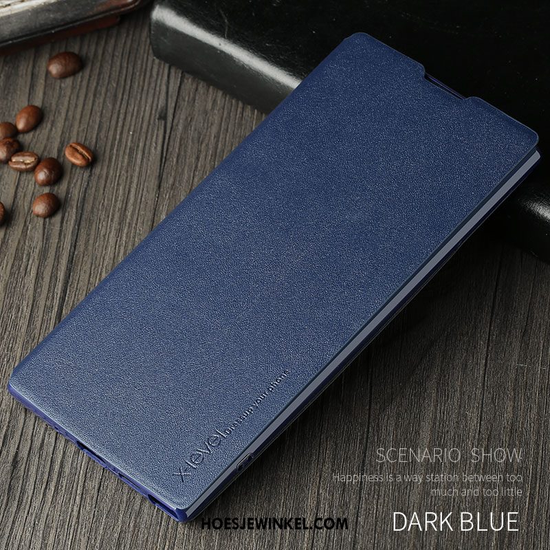 Samsung Galaxy Note 10+ Hoesje Dun Blauw Folio, Samsung Galaxy Note 10+ Hoesje Ster All Inclusive