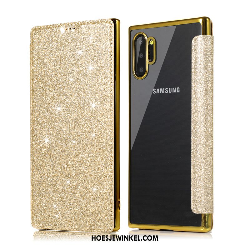 Samsung Galaxy Note 10+ Hoesje Hoes Ster Zwart, Samsung Galaxy Note 10+ Hoesje Mobiele Telefoon