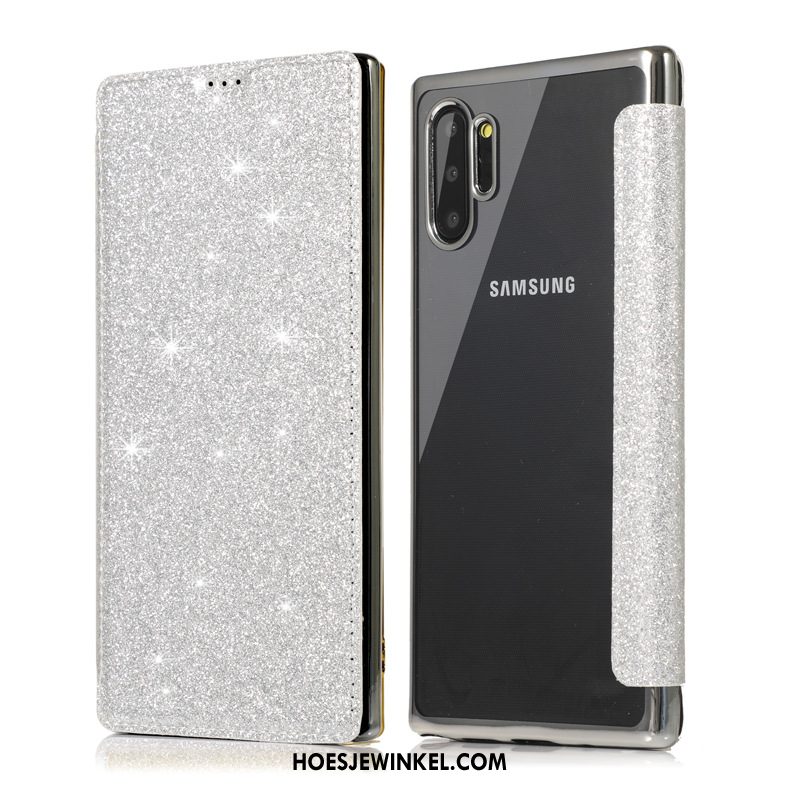 Samsung Galaxy Note 10+ Hoesje Hoes Ster Zwart, Samsung Galaxy Note 10+ Hoesje Mobiele Telefoon