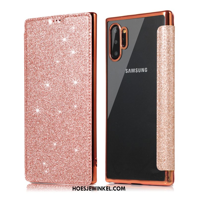 Samsung Galaxy Note 10+ Hoesje Hoes Ster Zwart, Samsung Galaxy Note 10+ Hoesje Mobiele Telefoon