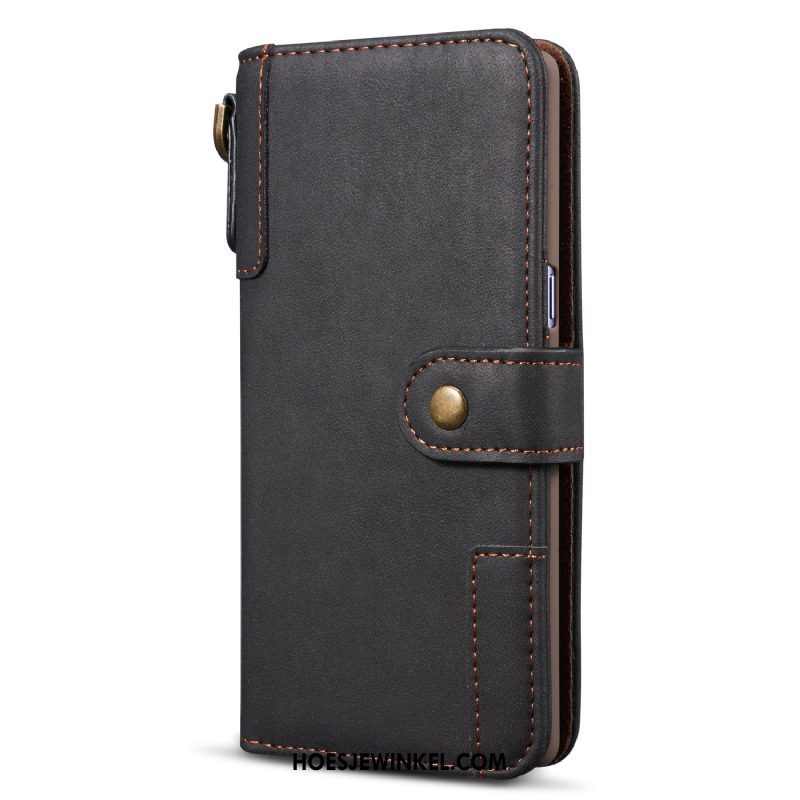 Samsung Galaxy Note 10+ Hoesje Leren Etui Mobiele Telefoon Ster, Samsung Galaxy Note 10+ Hoesje Braun