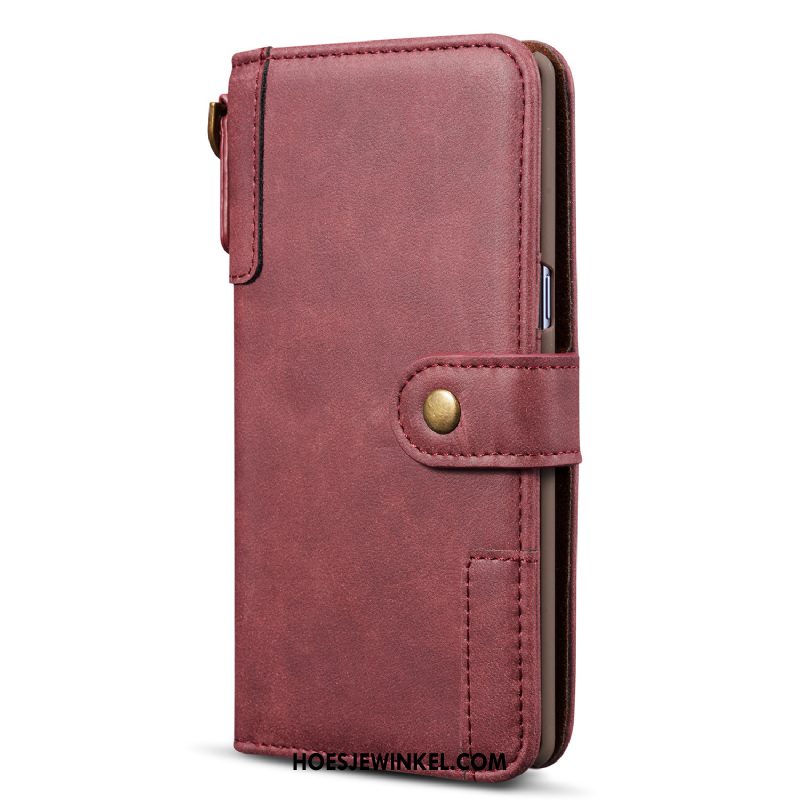 Samsung Galaxy Note 10+ Hoesje Leren Etui Mobiele Telefoon Ster, Samsung Galaxy Note 10+ Hoesje Braun